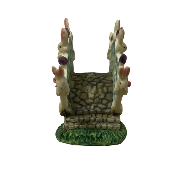 Vintage Bunny Rabbit Bridge Miniature - Picture 2 of 6